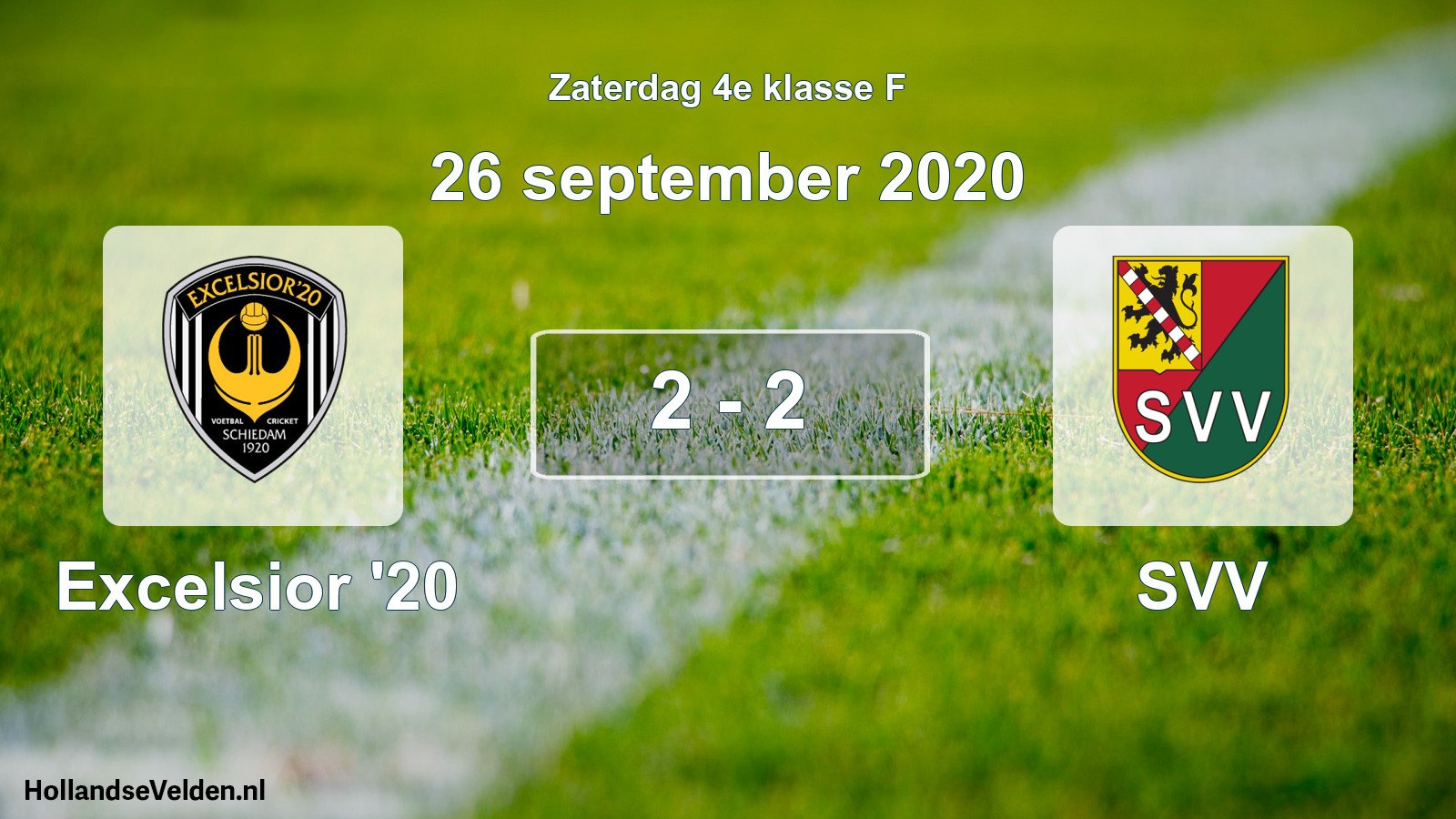 Total number of matches played: Excelsior '20 - SVV 2 - 2 (26 September 2020)