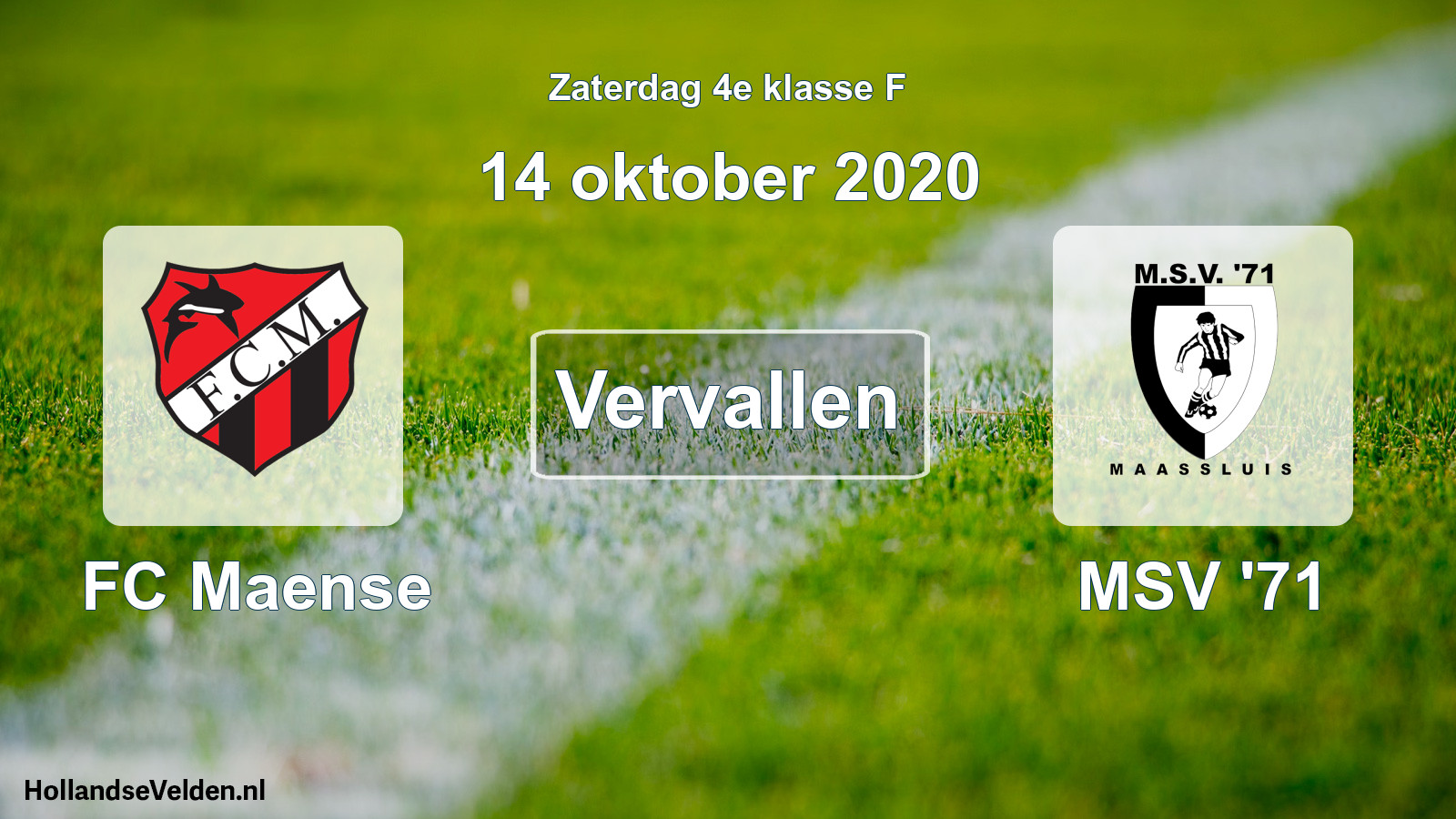 Scheduled Match: FC Maense - MSV '71 (14 October 2020)