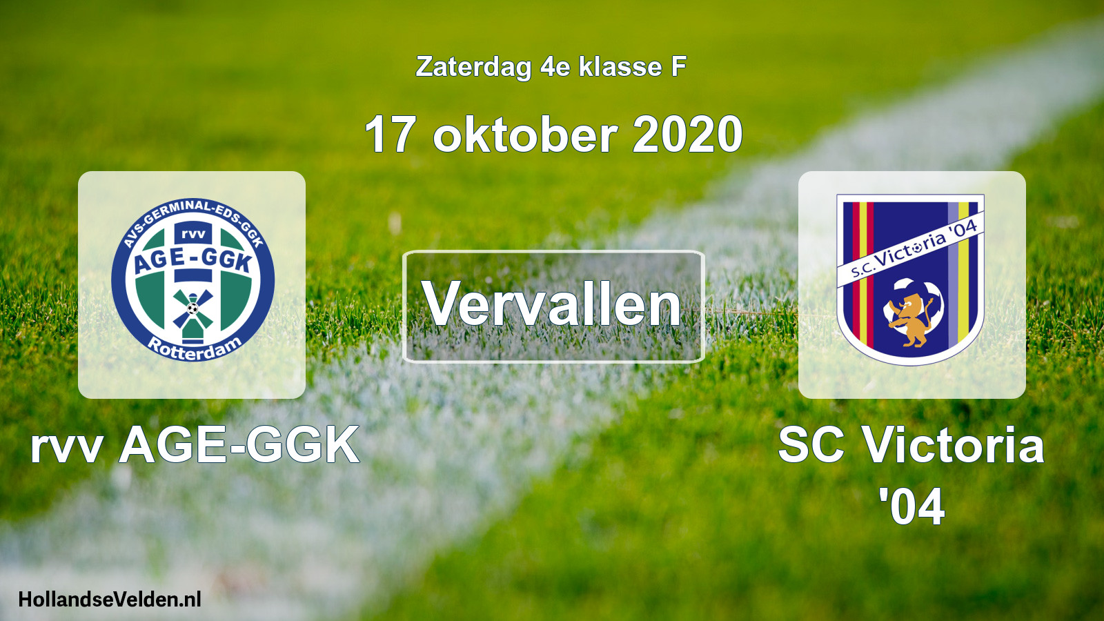 Scheduled Match: rvv AGE-GGK - SC Victoria '04 (17 October 2020)