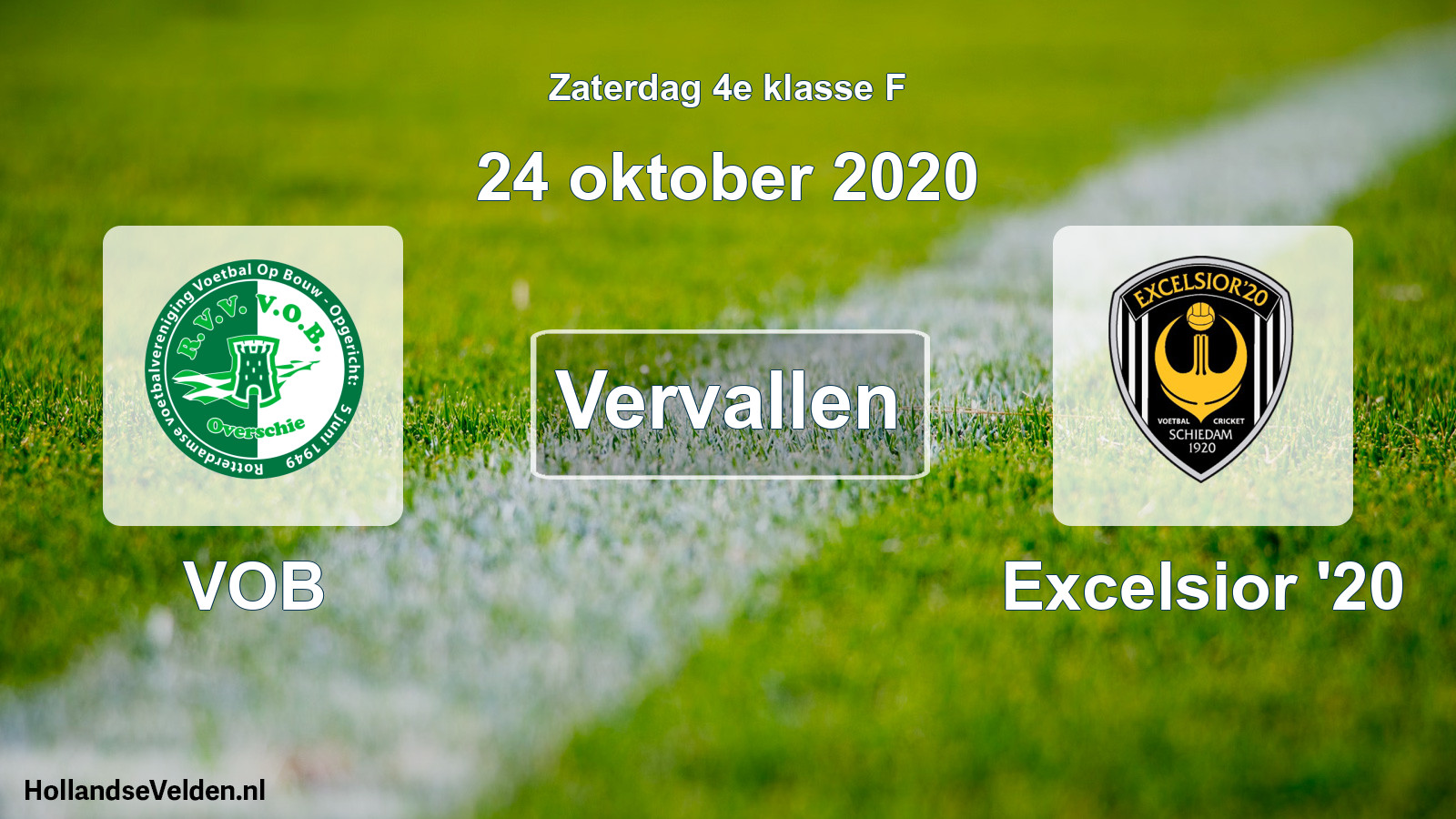 Scheduled Match: VOB - Excelsior '20 (24 October 2020)