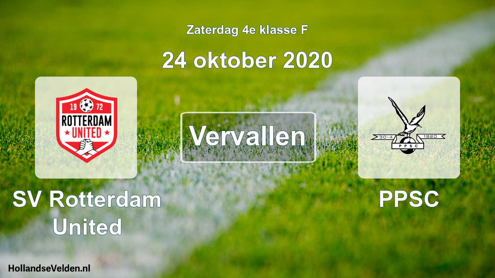 Scheduled Match: SV Rotterdam United - PPSC (24 October 2020)