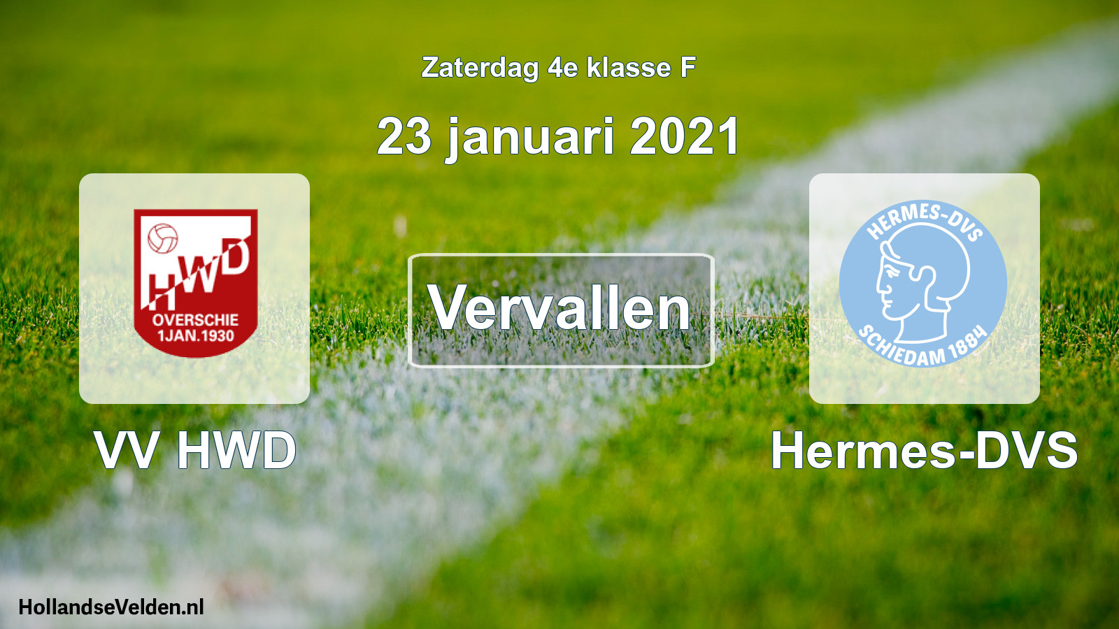Scheduled Match: VV HWD - Hermes-DVS (23 January 2021)