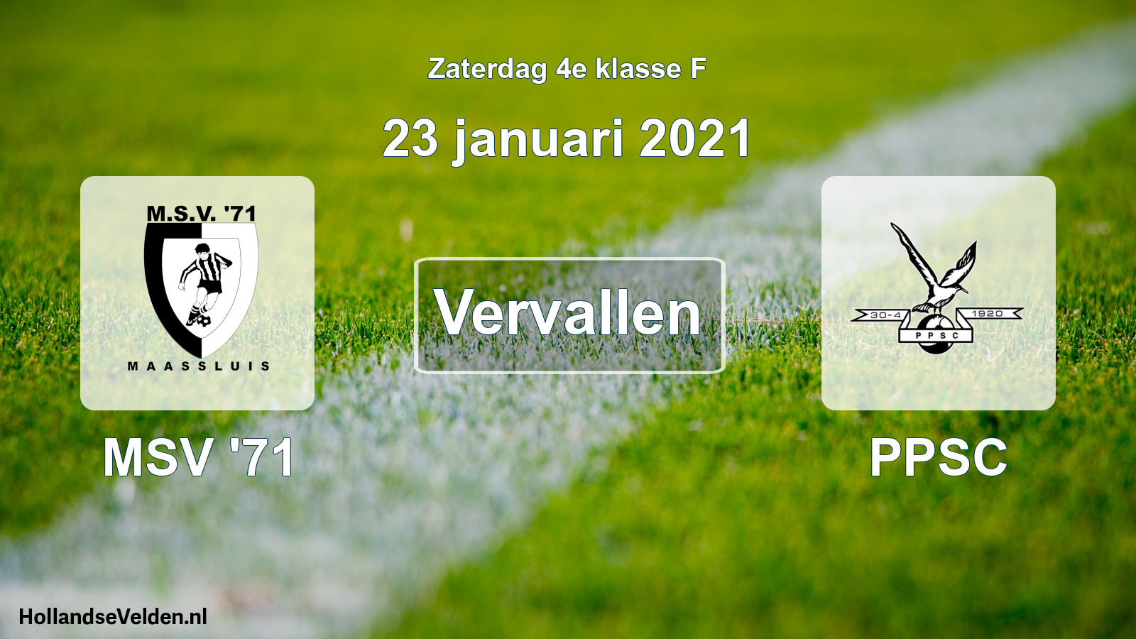 Scheduled Match: MSV '71 - PPSC (23 January 2021)