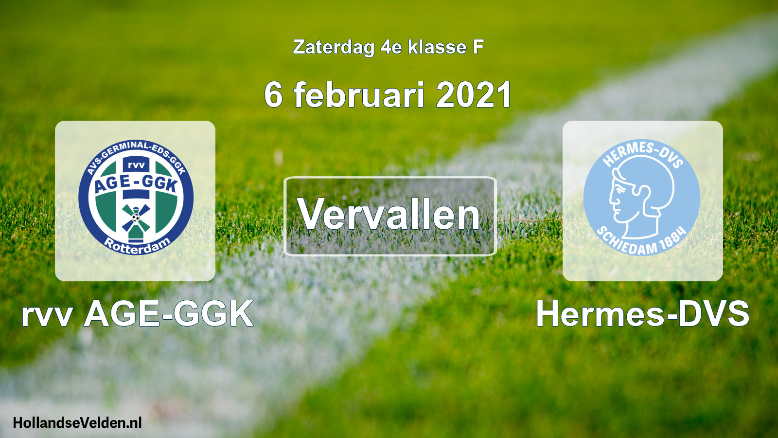 Scheduled Match: rvv AGE-GGK - Hermes-DVS (6 February 2021)