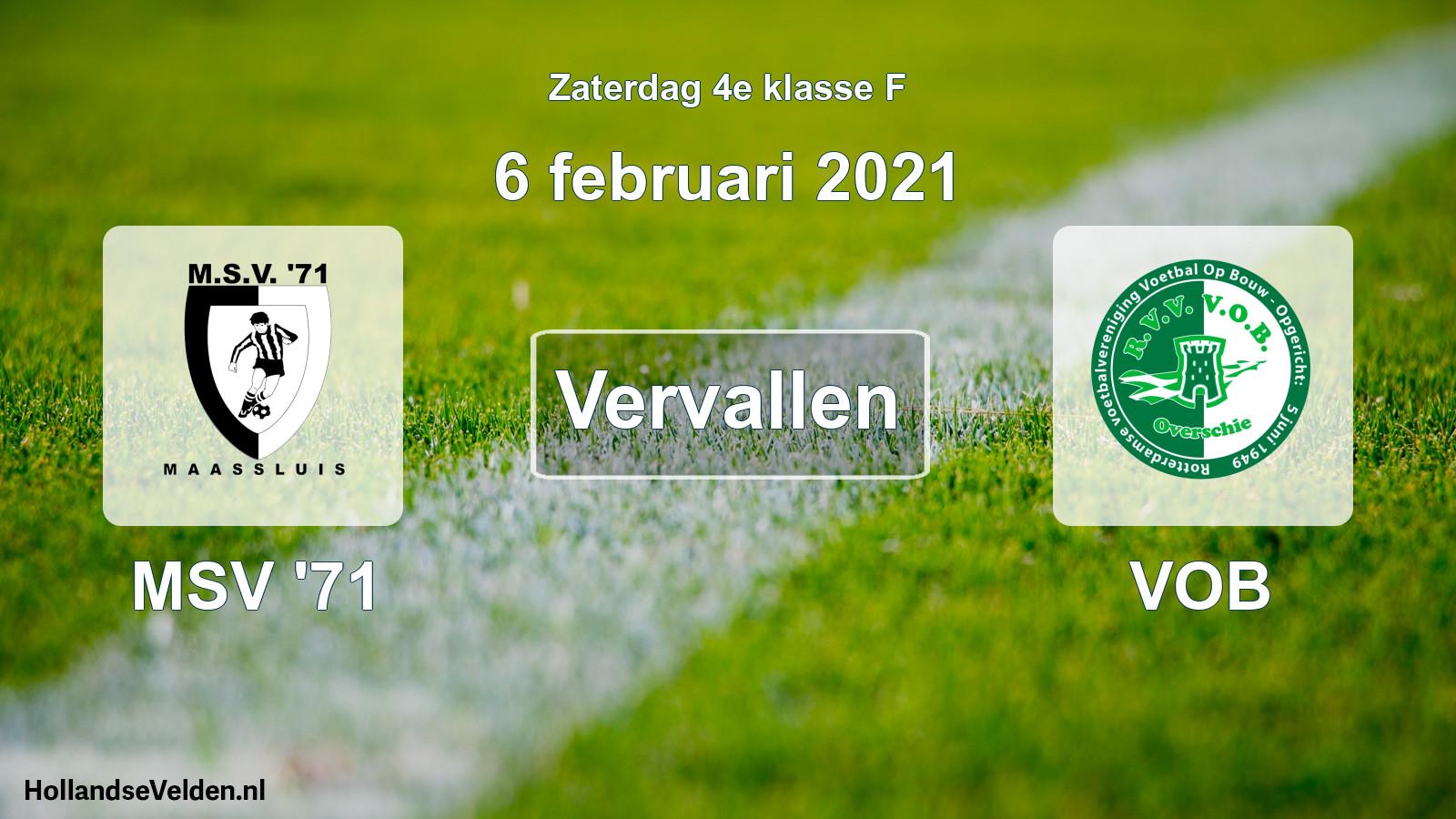 Scheduled Match: MSV '71 - VOB (6 February 2021)