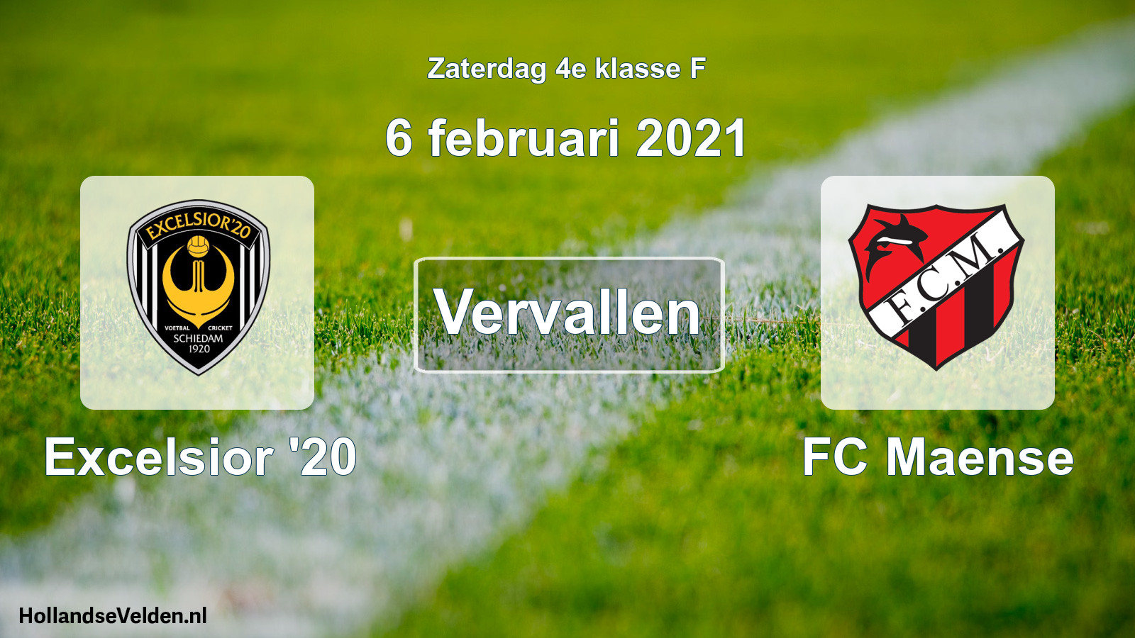 Scheduled Match: Excelsior '20 - FC Maense (6 February 2021)