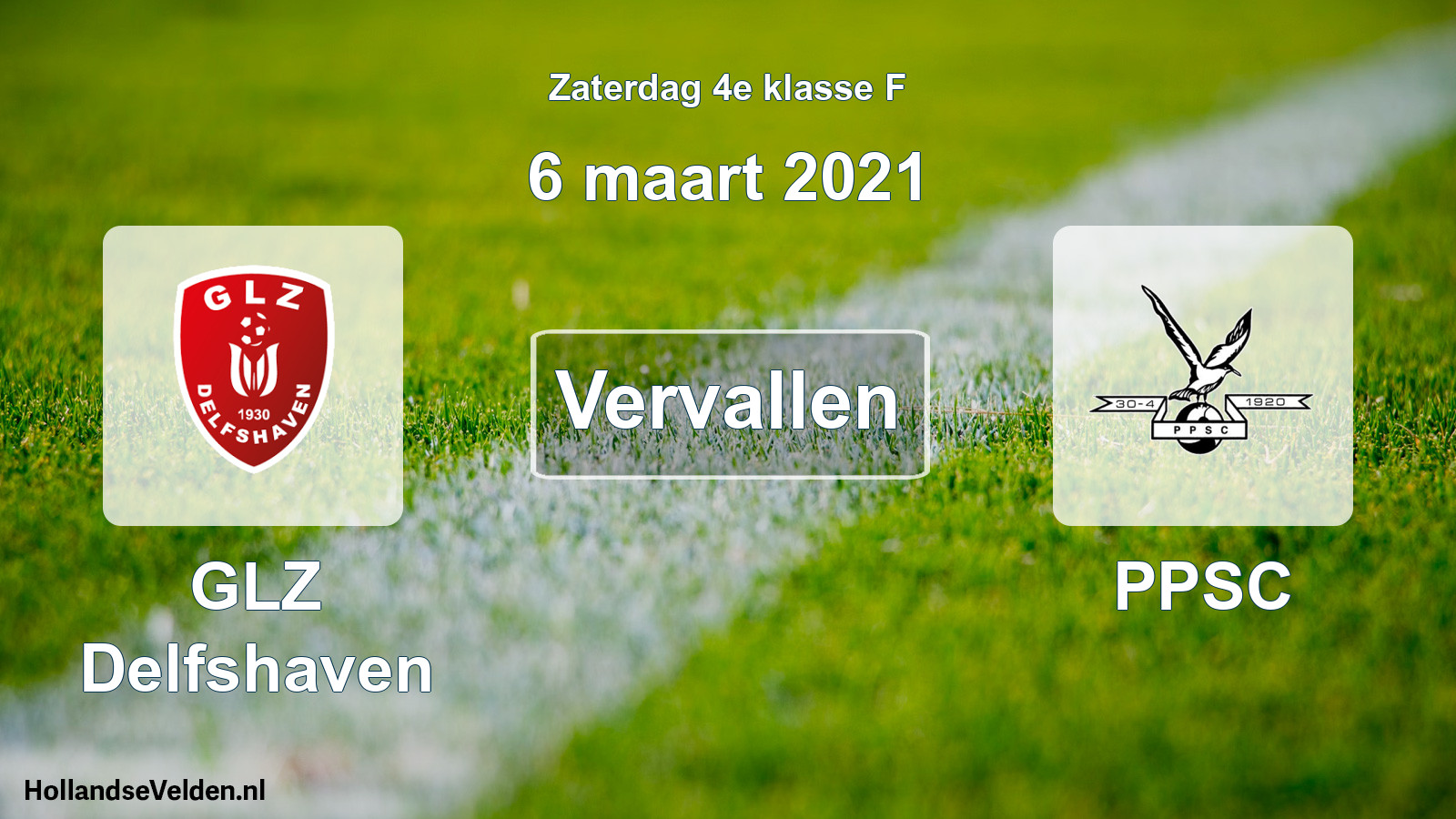 Scheduled Match: GLZ Delfshaven - PPSC (6 March 2021)