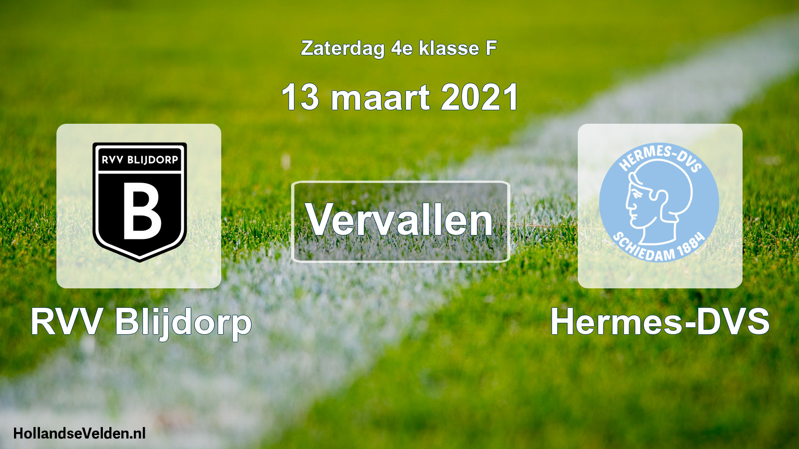 Scheduled Match: RVV Blijdorp - Hermes-DVS (13 March 2021)