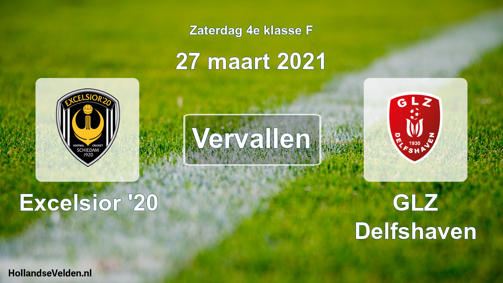 Scheduled Match: Excelsior '20 - GLZ Delfshaven (27 March 2021)