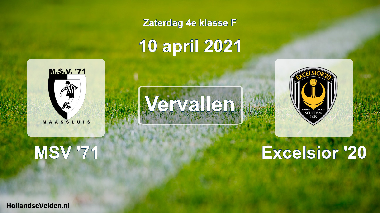 Scheduled Match: MSV '71 - Excelsior '20 (10 April 2021)