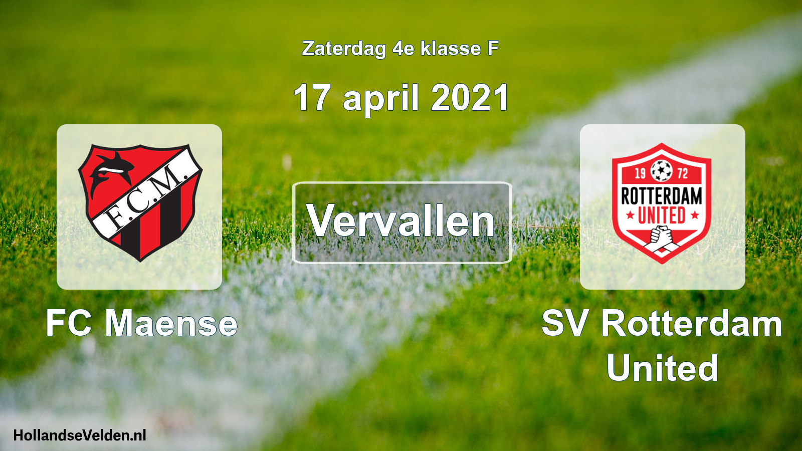 Scheduled Match: FC Maense - SV Rotterdam United (17 April 2021)