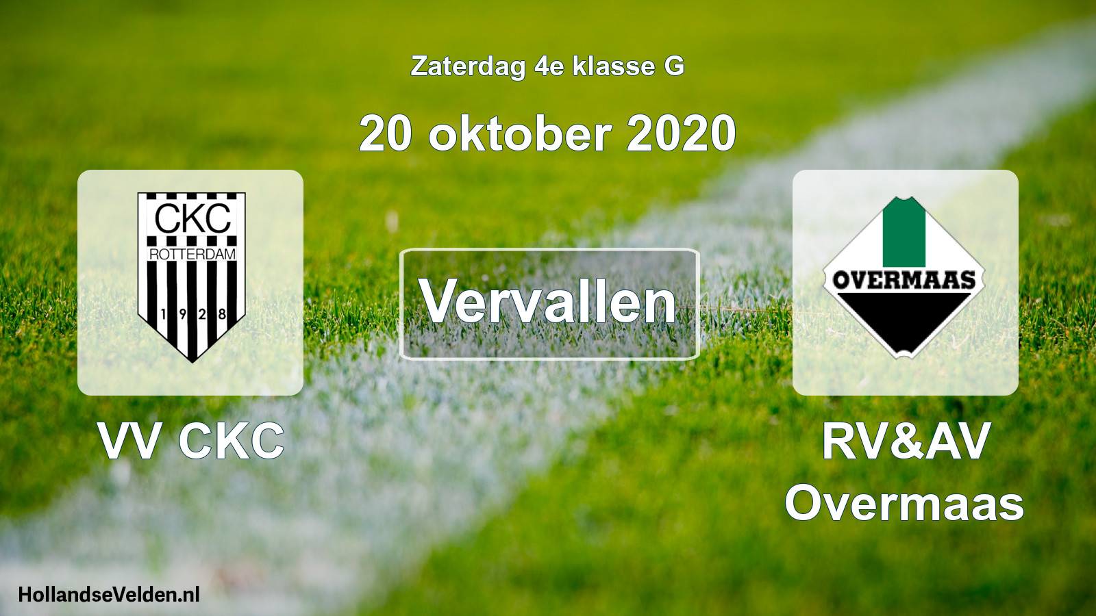 Scheduled Match: VV CKC - RV&AV Overmaas (20 October 2020)
