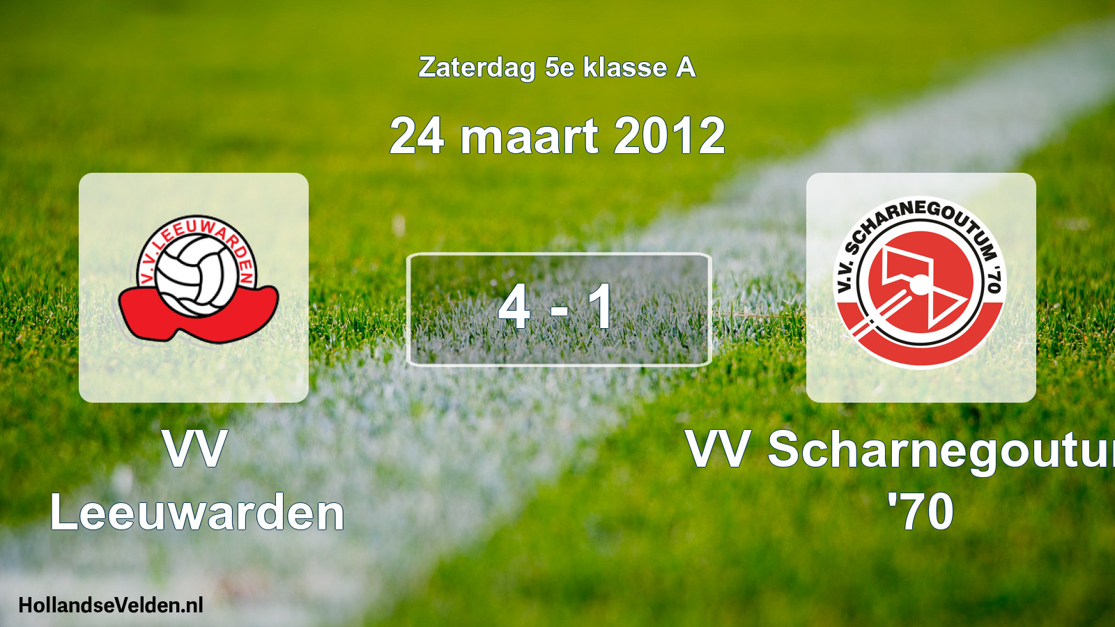 Total number of matches played: VV Leeuwarden - VV Scharnegoutum '70 4 - 1 (24 March 2012)