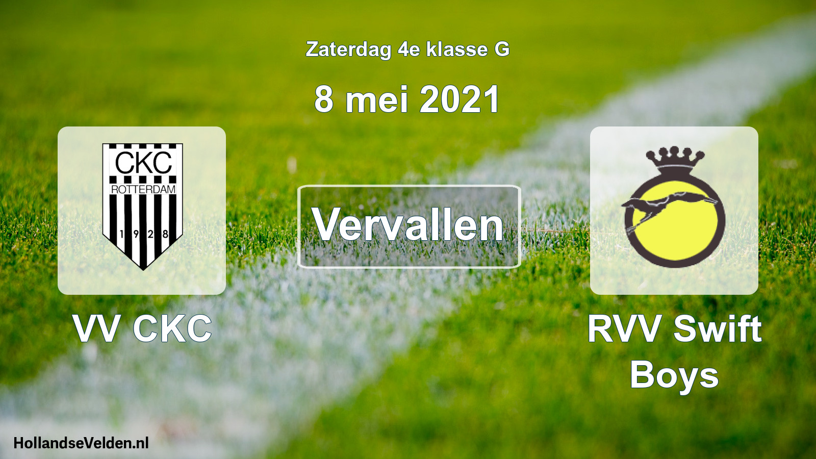 Scheduled Match: VV CKC - RVV Swift Boys (8 May 2021)