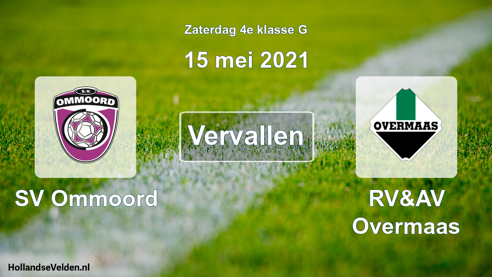 Scheduled Match: SV Ommoord - RV&AV Overmaas (15 May 2021)