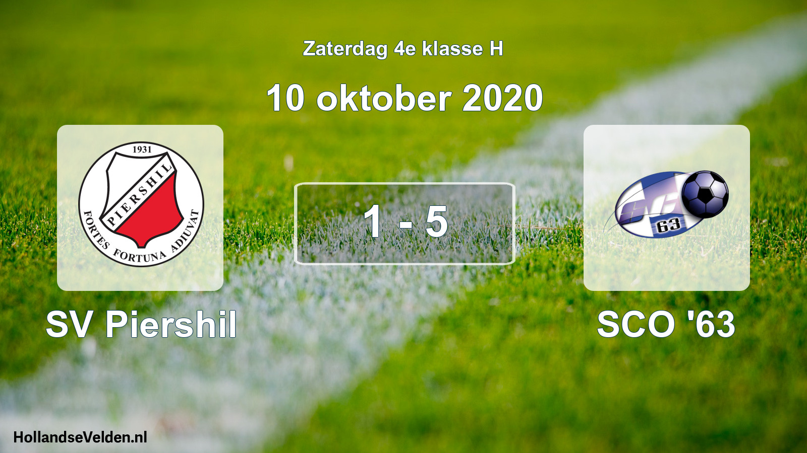 Total number of matches played: SV Piershil - SCO '63 1 - 5 (10 October 2020)