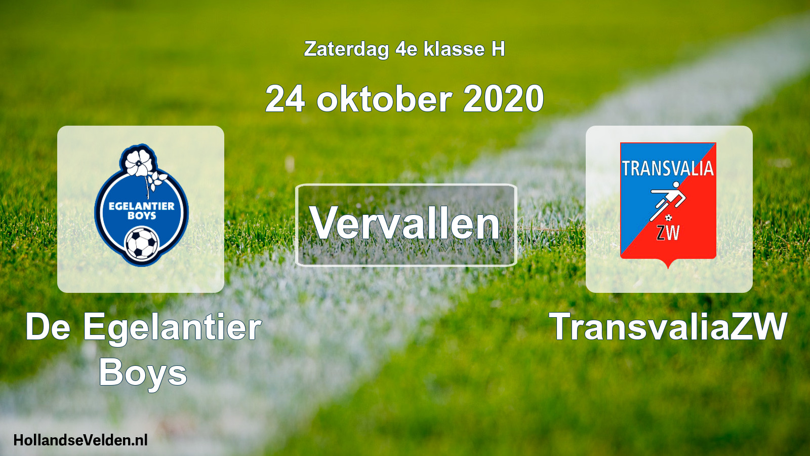 Scheduled Match: De Egelantier Boys - TransvaliaZW (24 October 2020)