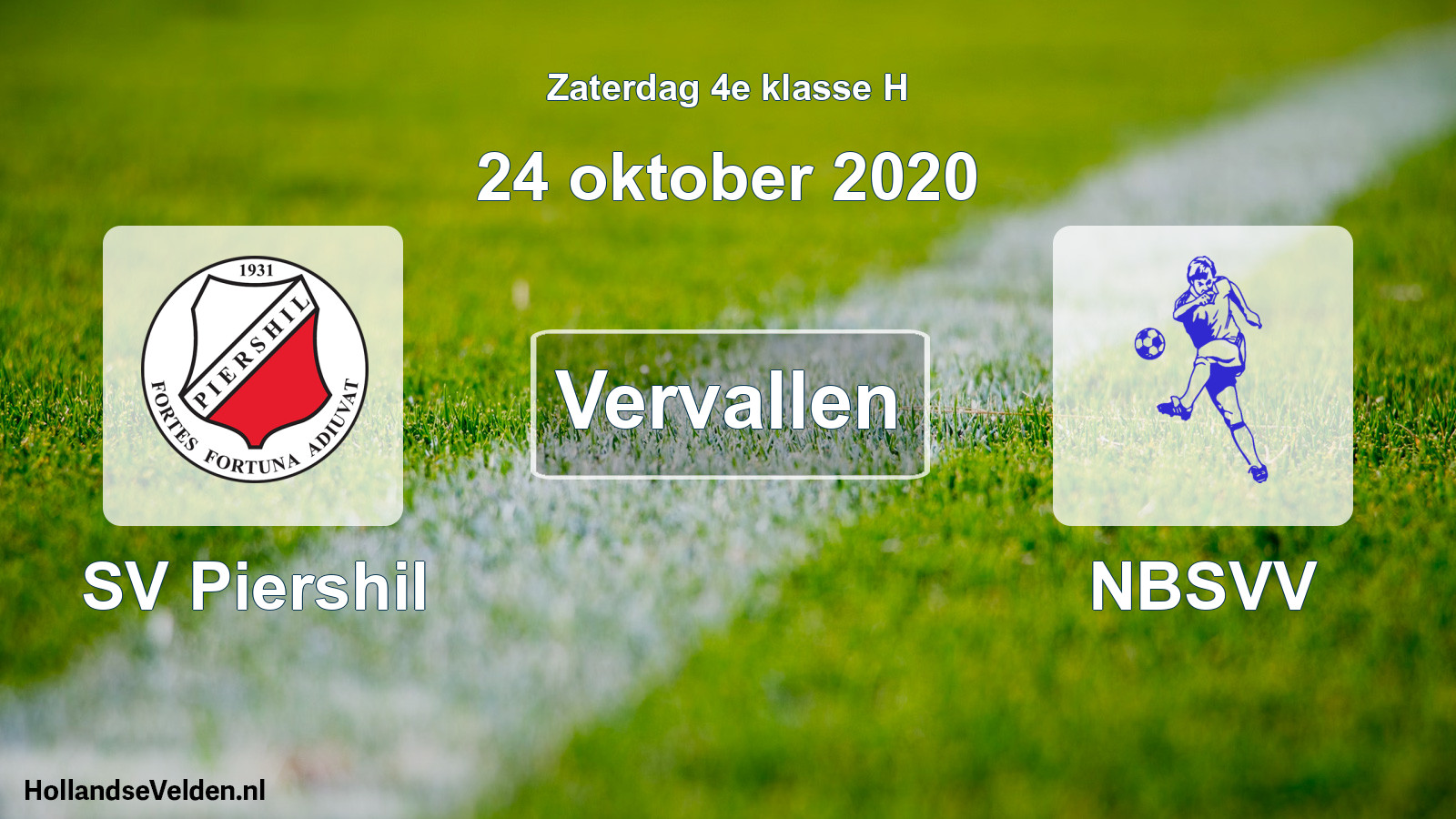 Scheduled Match: SV Piershil - NBSVV (24 October 2020)