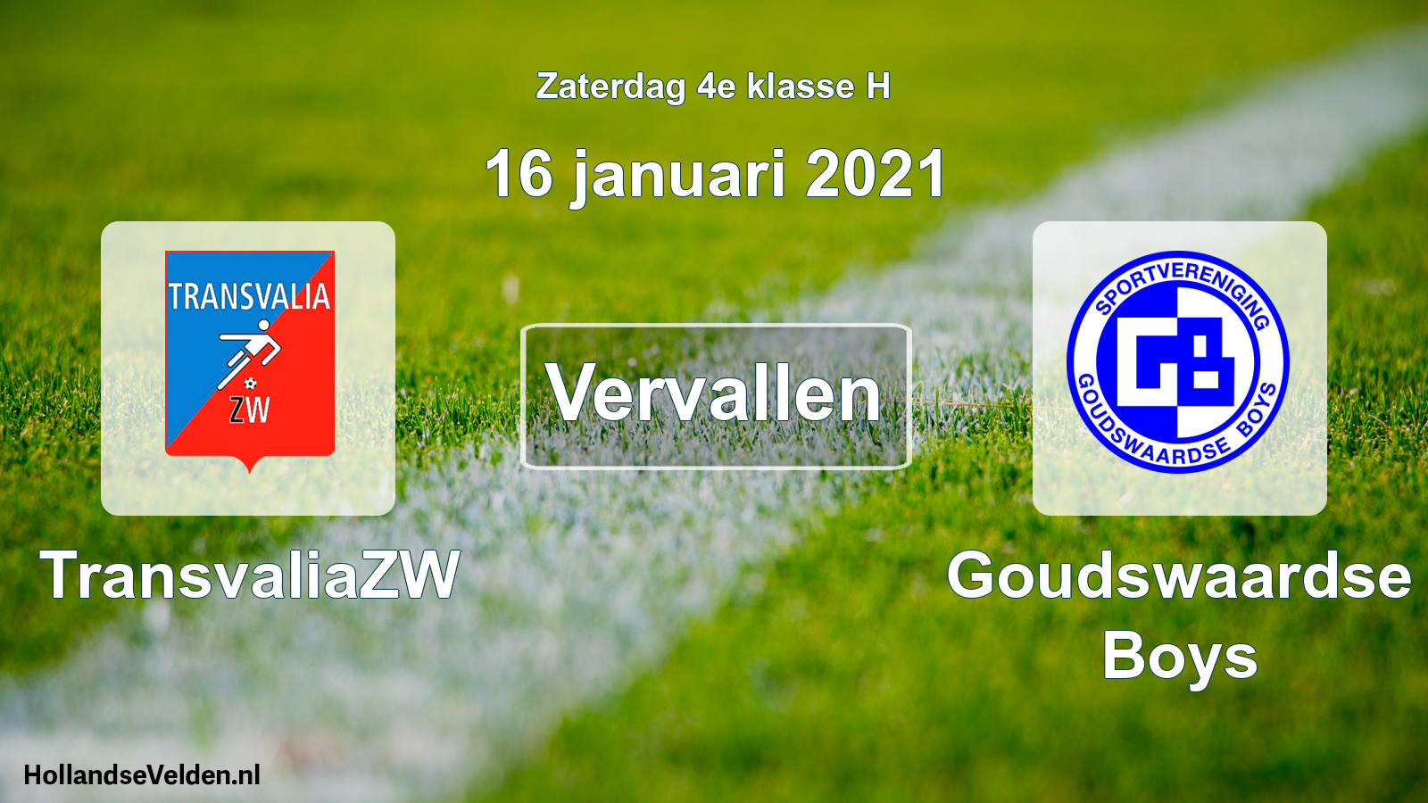 Scheduled Match: TransvaliaZW - Goudswaardse Boys (16 January 2021)