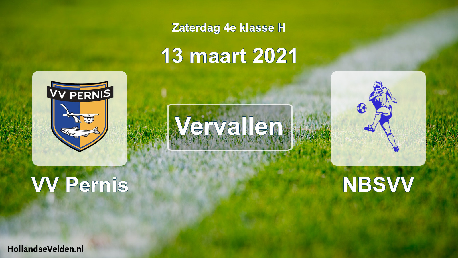 Scheduled Match: VV Pernis - NBSVV (13 March 2021)