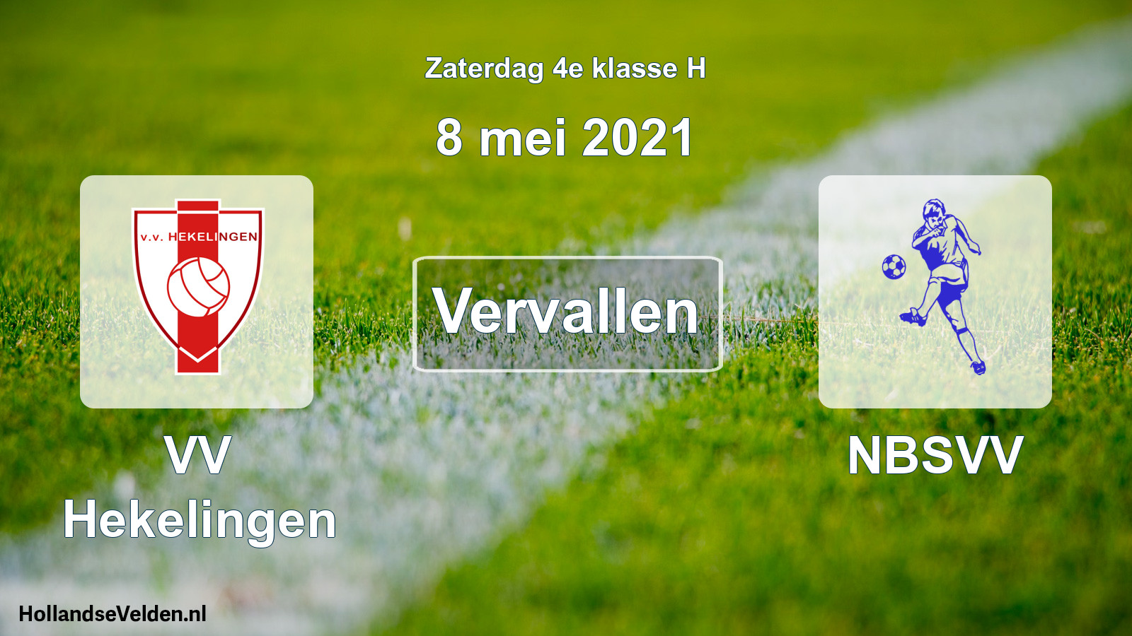 Scheduled Match: VV Hekelingen - NBSVV (8 May 2021)