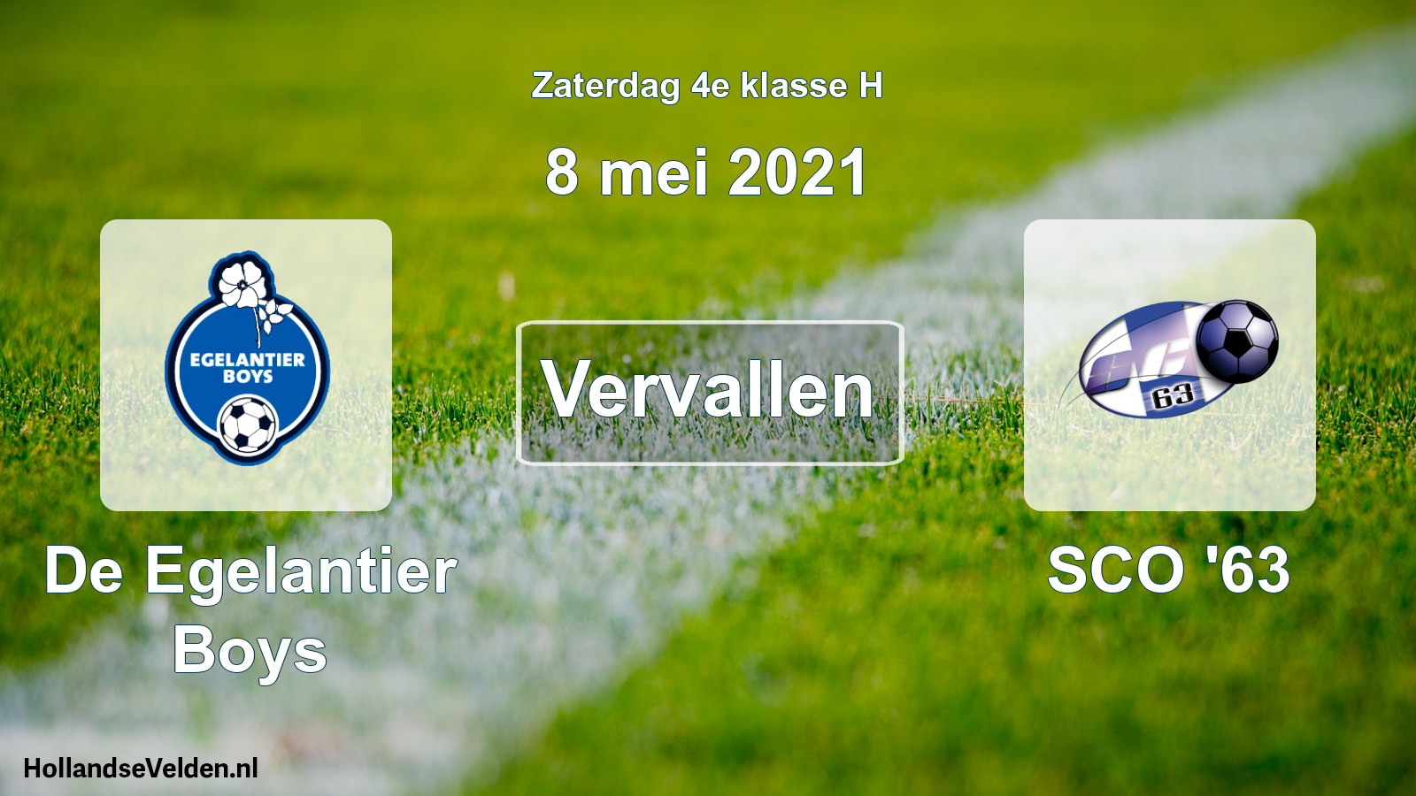 Scheduled Match: De Egelantier Boys - SCO '63 (8 May 2021)