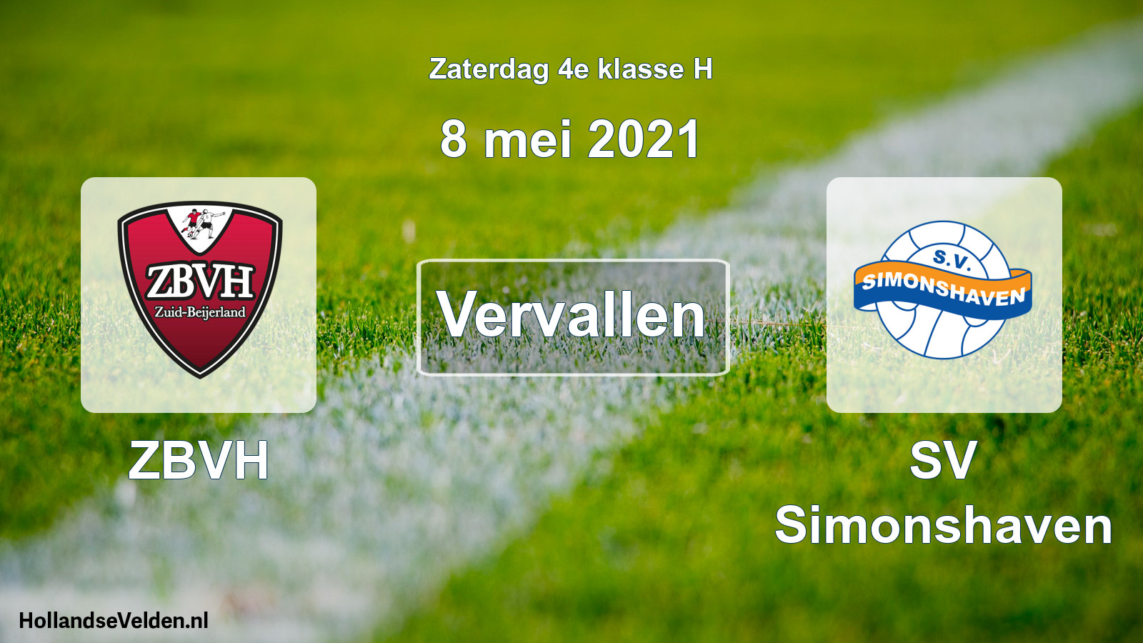 Scheduled Match: ZBVH - SV Simonshaven (8 May 2021)