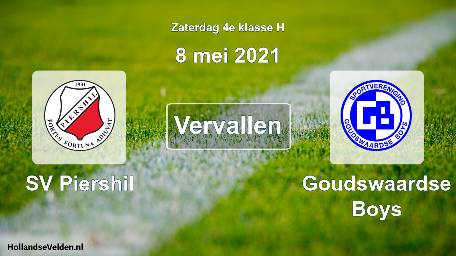 Scheduled Match: SV Piershil - Goudswaardse Boys (8 May 2021)