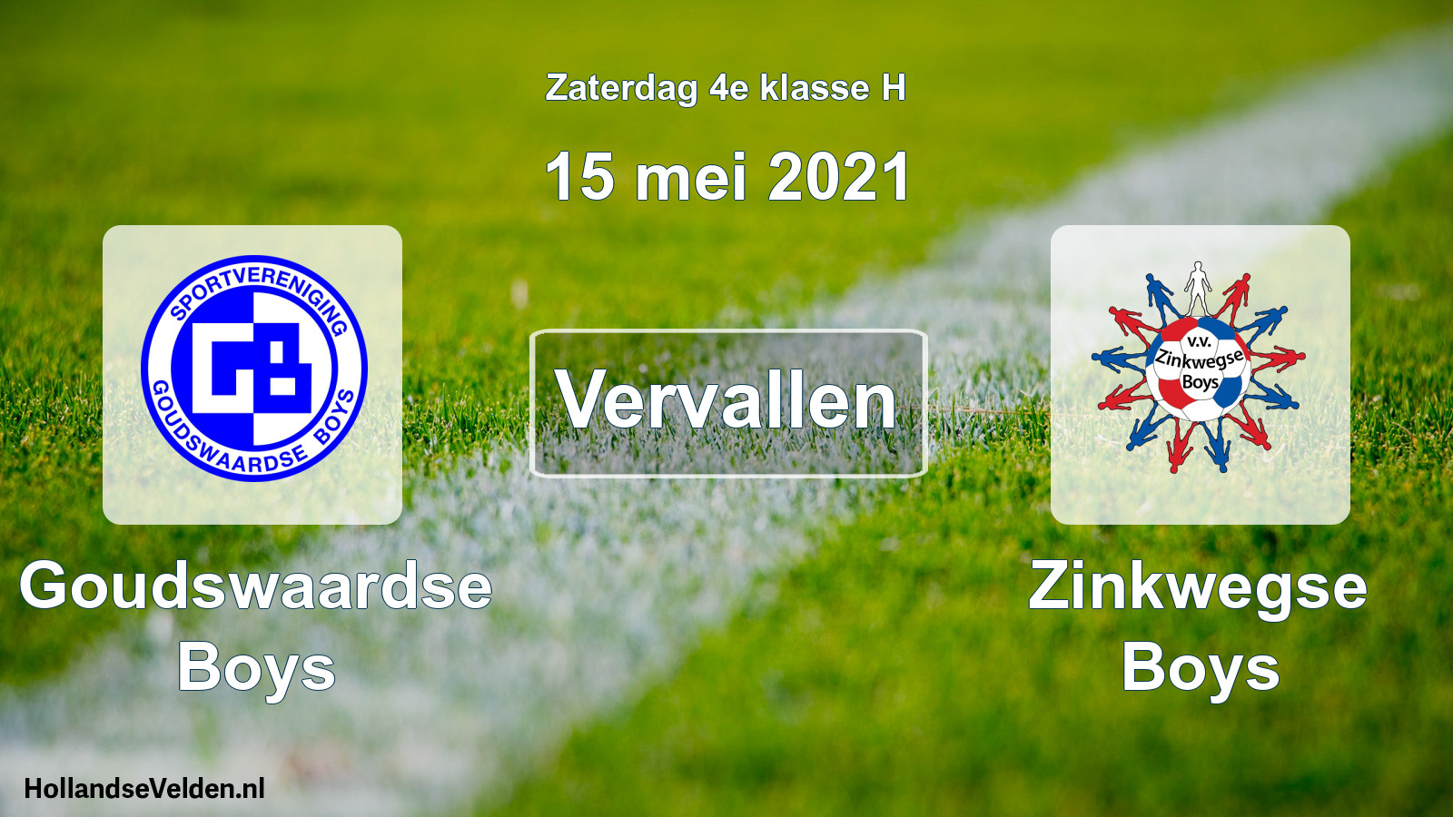Scheduled Match: Goudswaardse Boys - Zinkwegse Boys (15 May 2021)