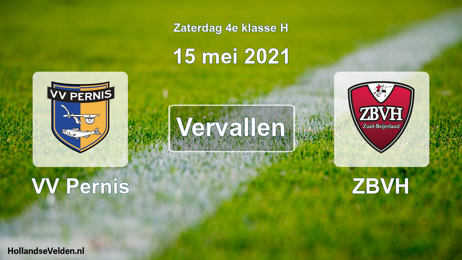 Scheduled Match: VV Pernis - ZBVH (15 May 2021)
