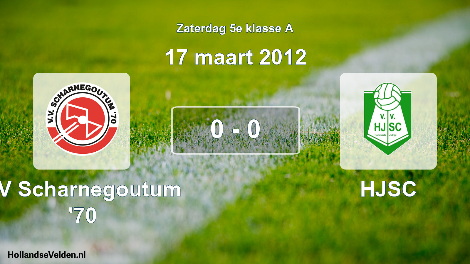 Total number of matches played: VV Scharnegoutum '70 - HJSC 0 - 0 (17 March 2012)