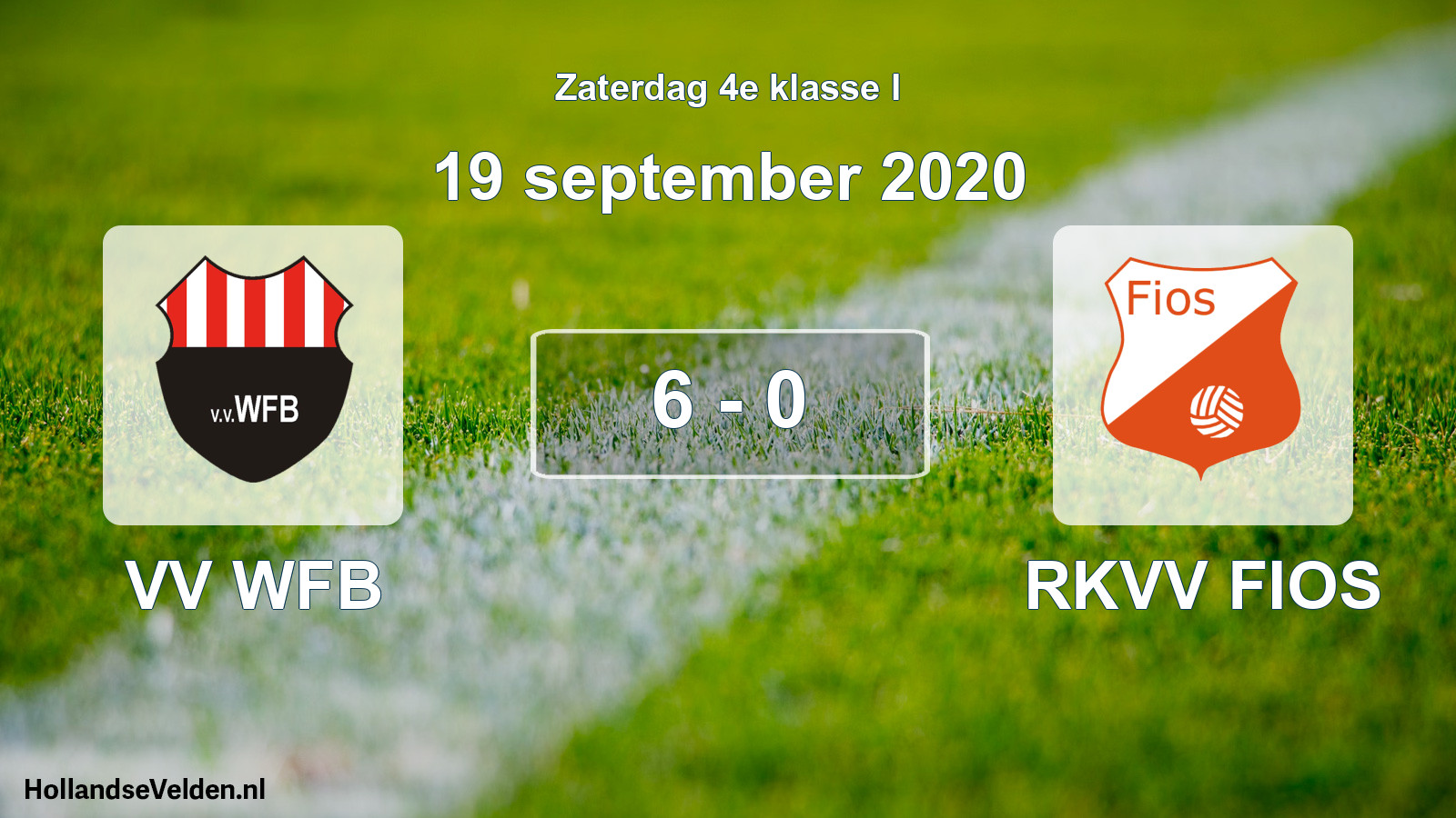 Total number of matches played: VV WFB - RKVV FIOS 6 - 0 (19 September 2020)