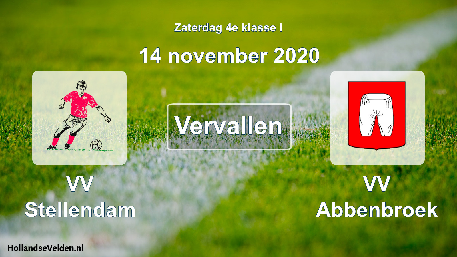 Scheduled Match: VV Stellendam - VV Abbenbroek (14 November 2020)