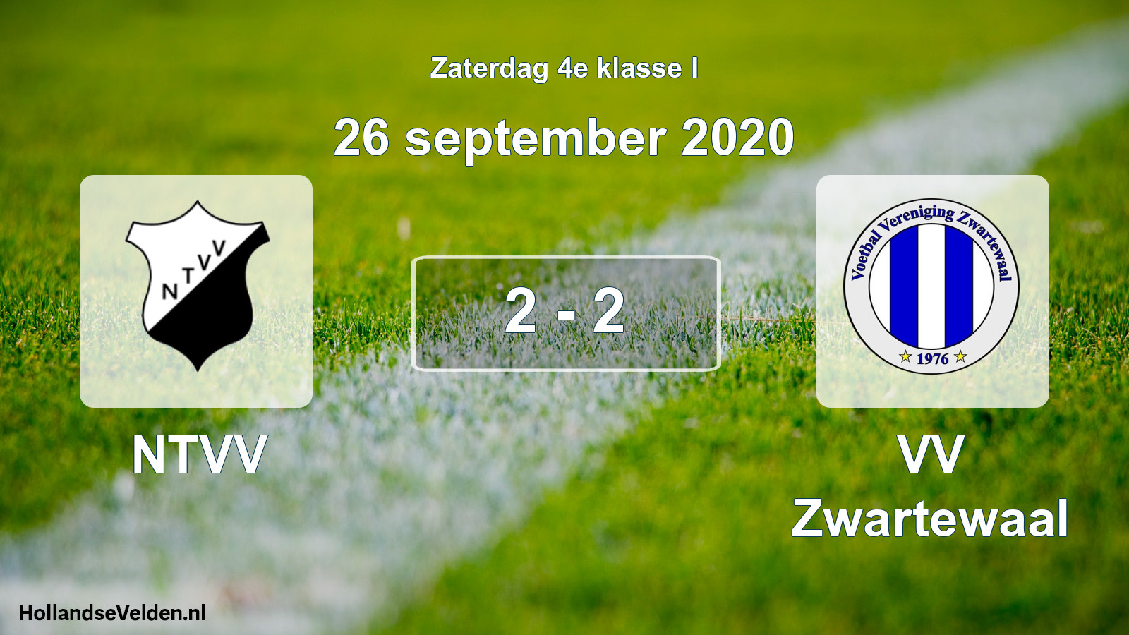 Total number of matches played: NTVV - VV Zwartewaal 2 - 2 (26 September 2020)