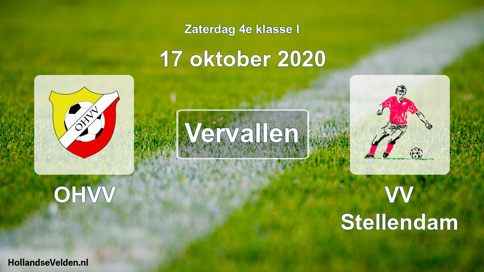 Scheduled Match: OHVV - VV Stellendam (17 October 2020)