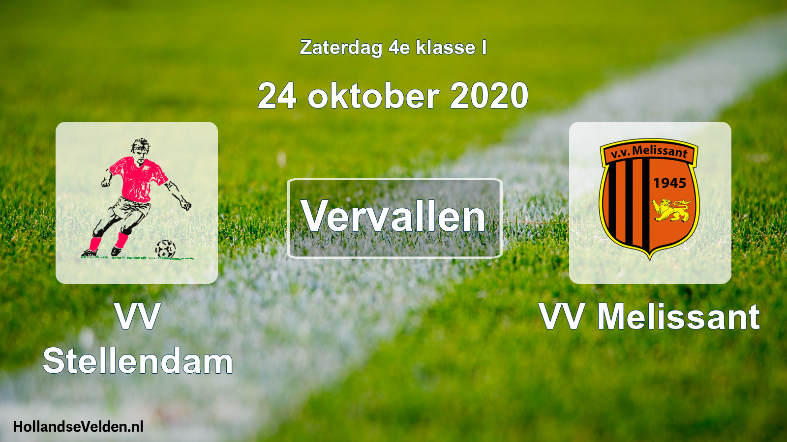 Scheduled Match: VV Stellendam - VV Melissant (24 October 2020)