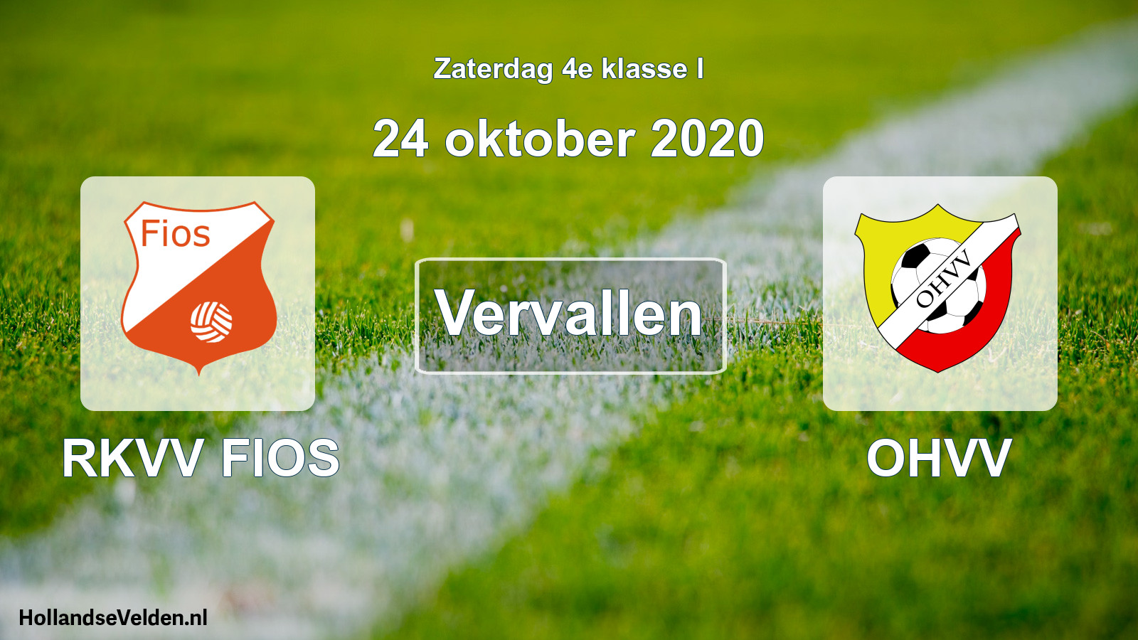 Scheduled Match: RKVV FIOS - OHVV (24 October 2020)