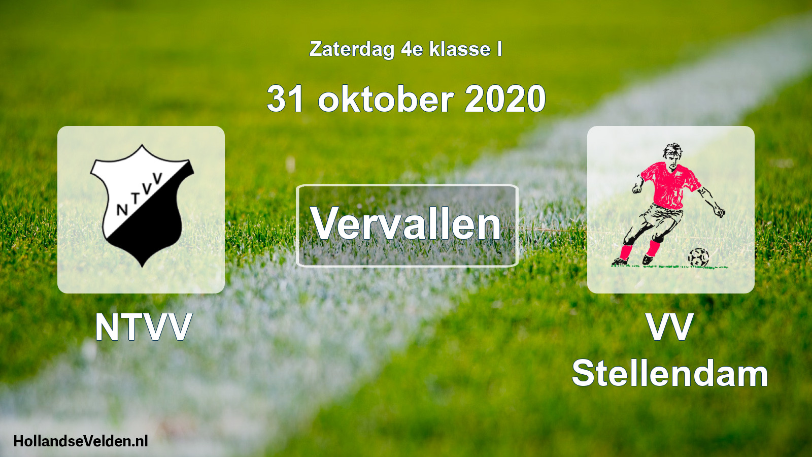 Scheduled Match: NTVV - VV Stellendam (31 October 2020)