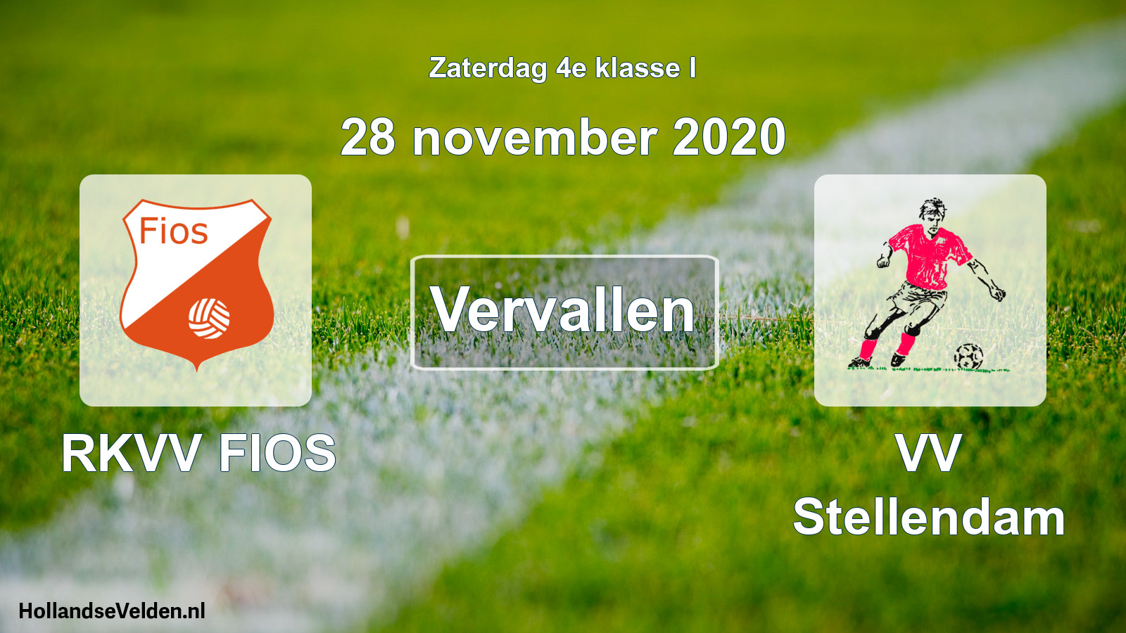 Scheduled Match: RKVV FIOS - VV Stellendam (28 November 2020)