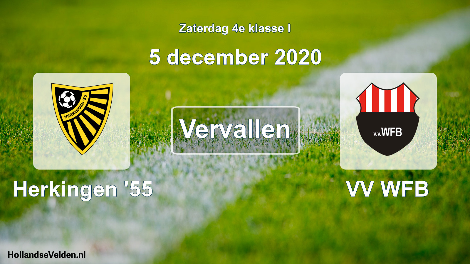 Scheduled Match: Herkingen '55 - VV WFB (5 December 2020)