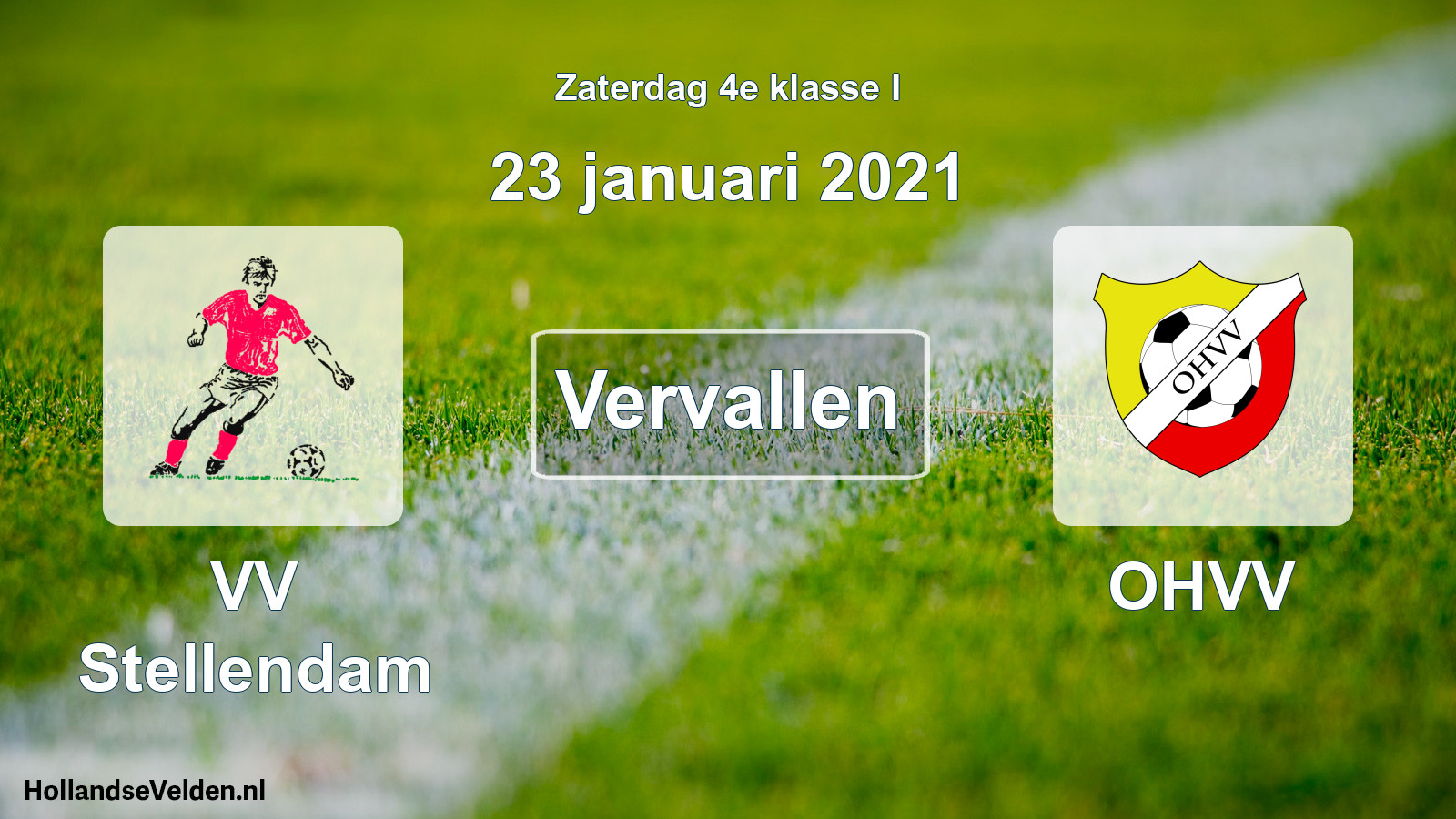 Scheduled Match: VV Stellendam - OHVV (23 January 2021)