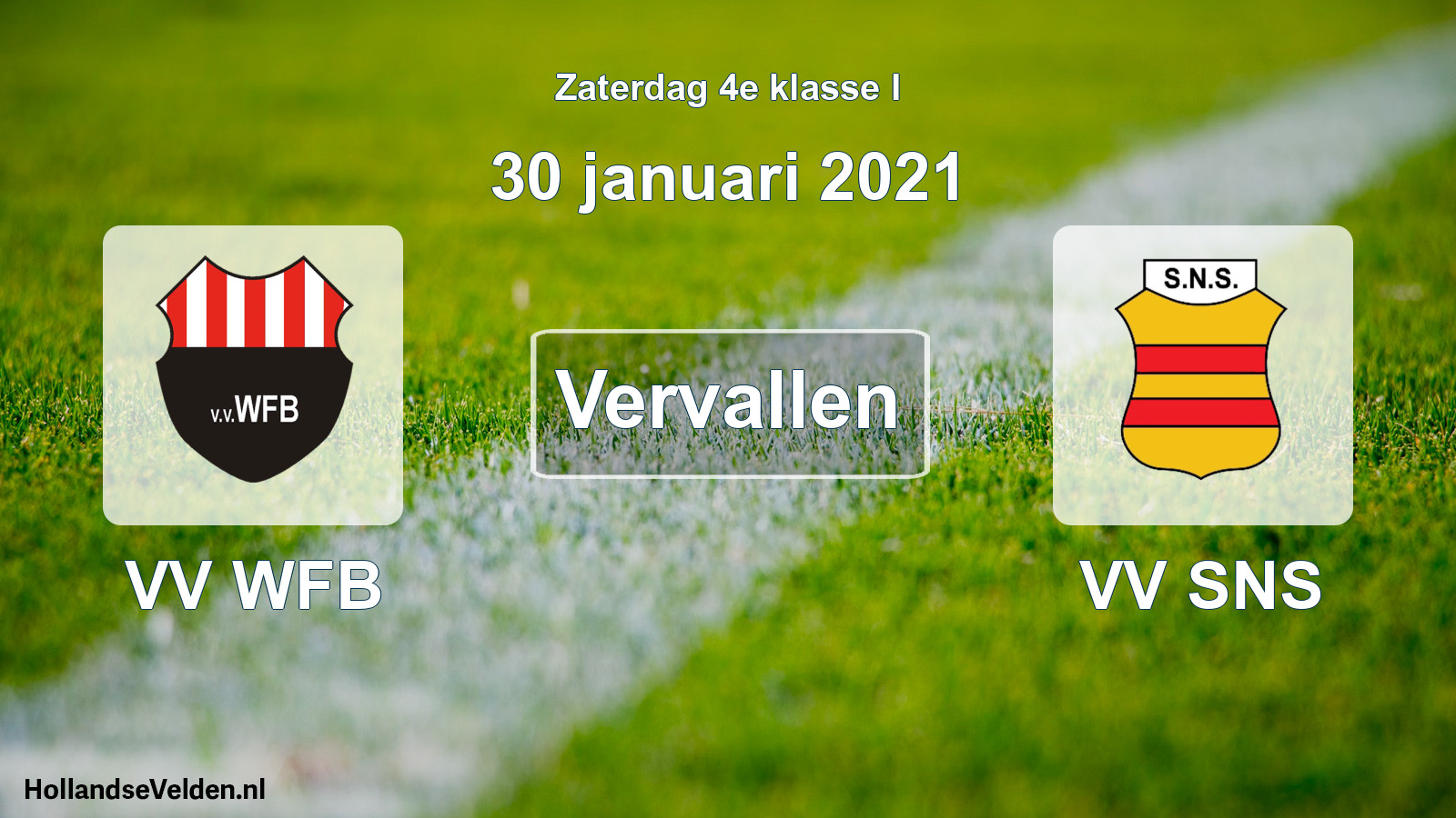 Scheduled Match: VV WFB - VV SNS (30 January 2021)