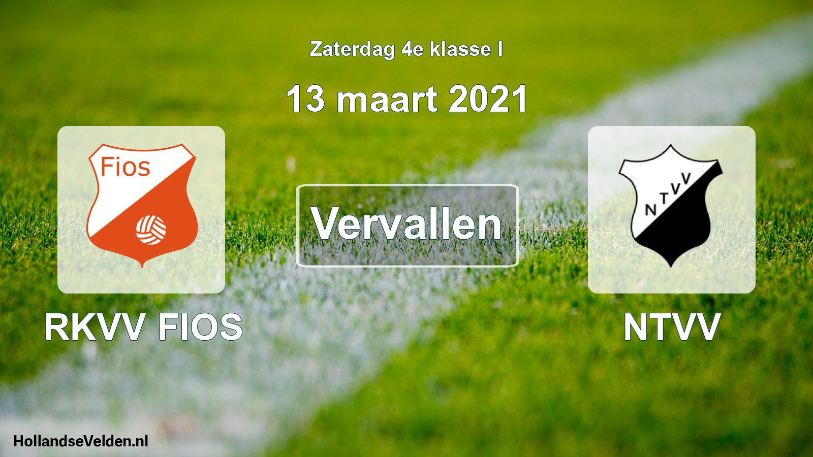 Scheduled Match: RKVV FIOS - NTVV (13 March 2021)