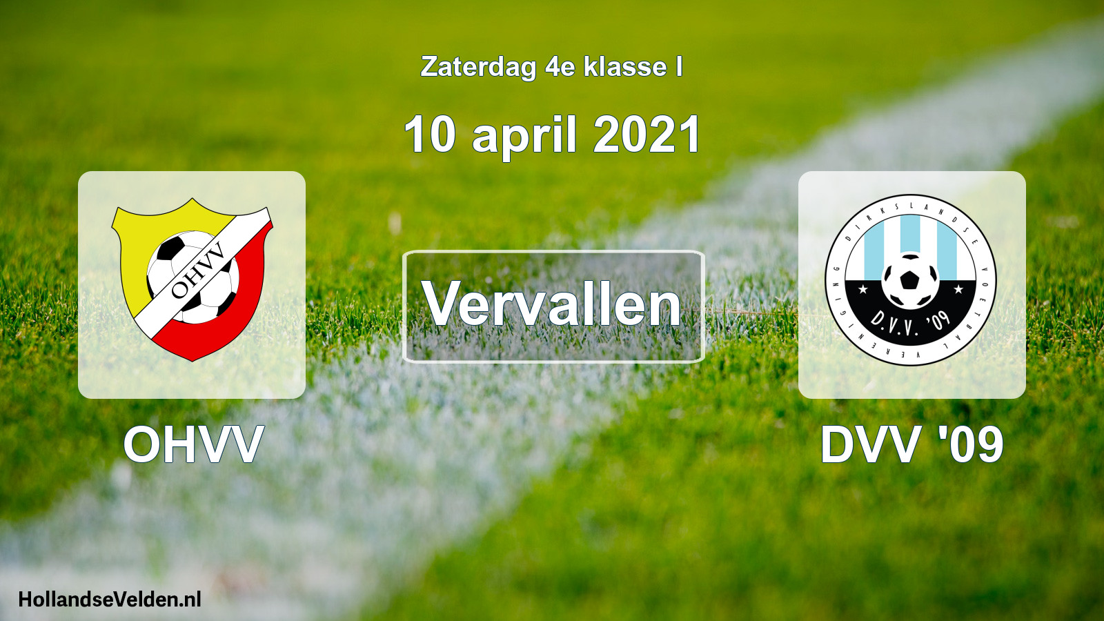 Scheduled Match: OHVV - DVV '09 (10 April 2021)
