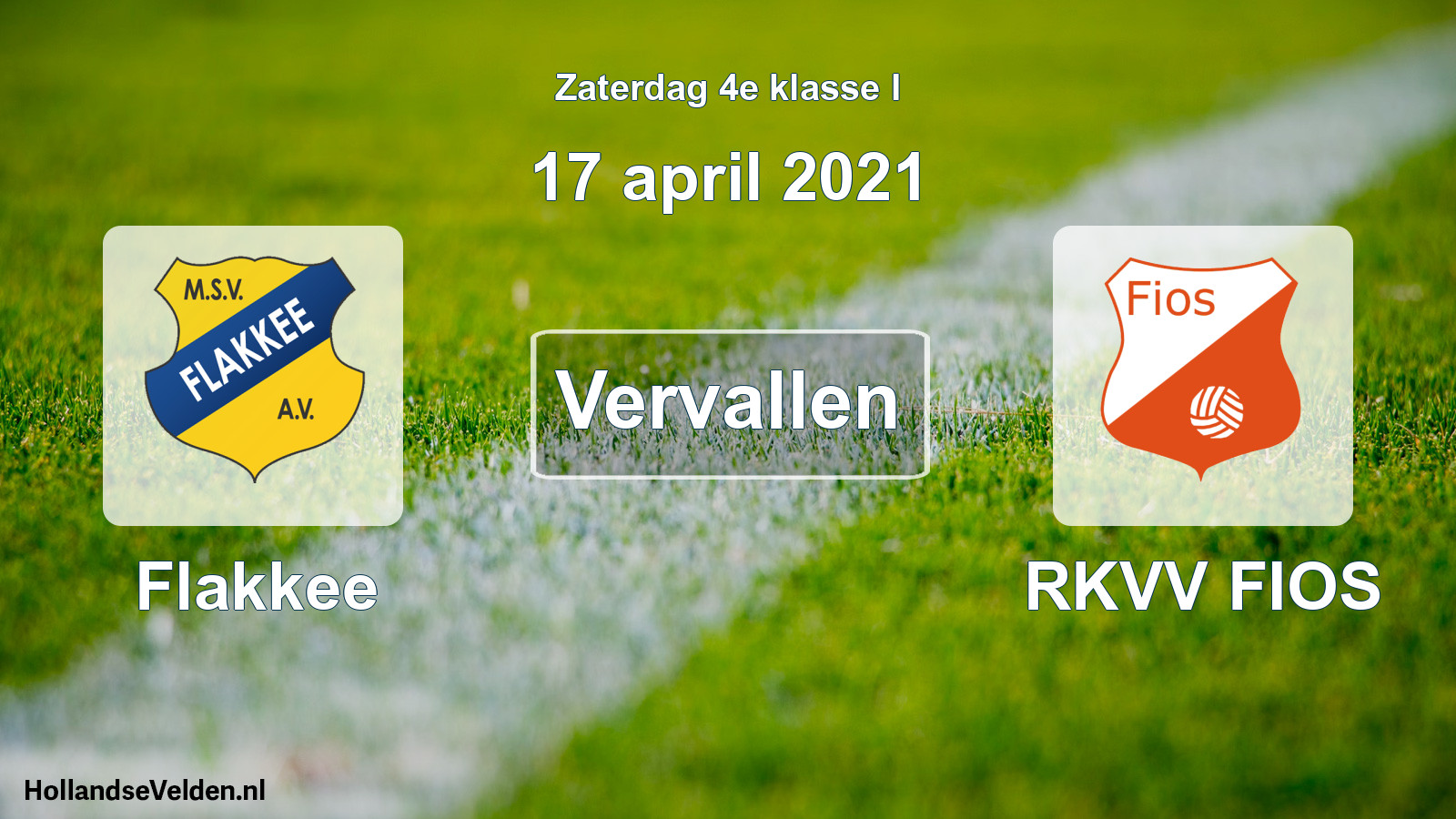 Scheduled Match: Flakkee - RKVV FIOS (17 April 2021)