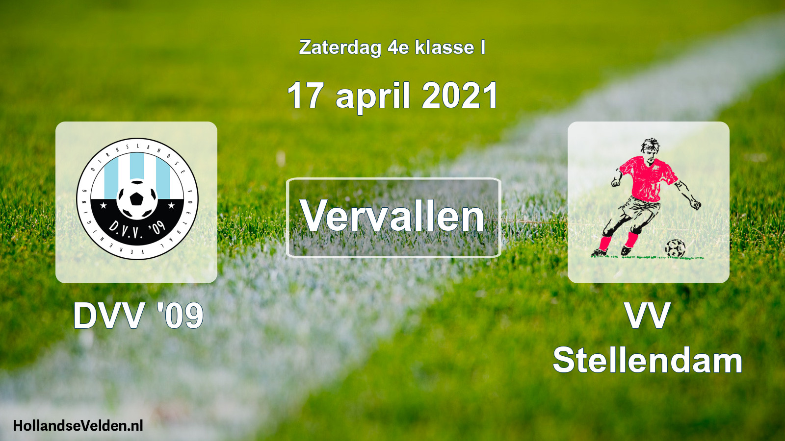 Scheduled Match: DVV '09 - VV Stellendam (17 April 2021)