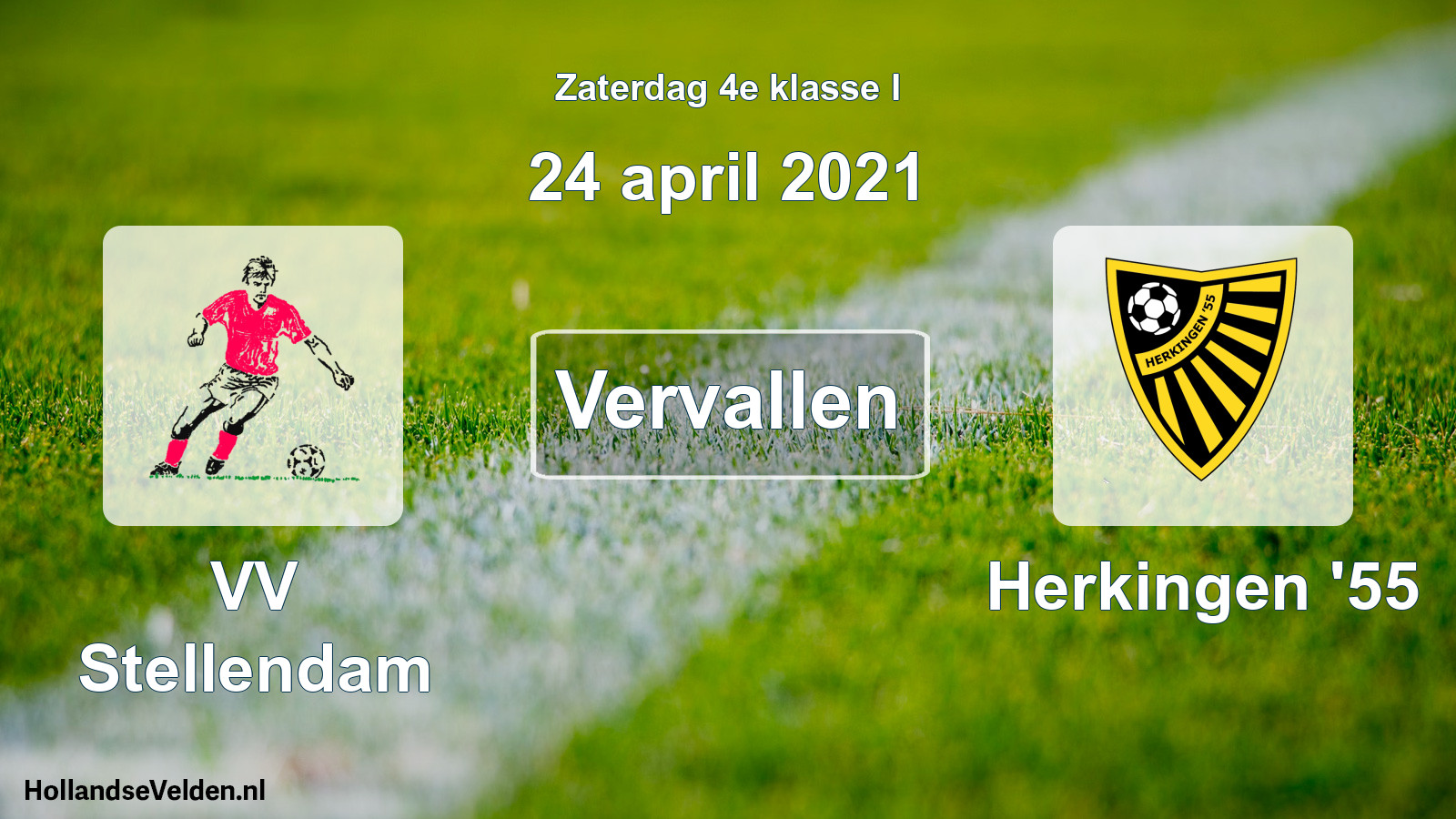 Scheduled Match: VV Stellendam - Herkingen '55 (24 April 2021)