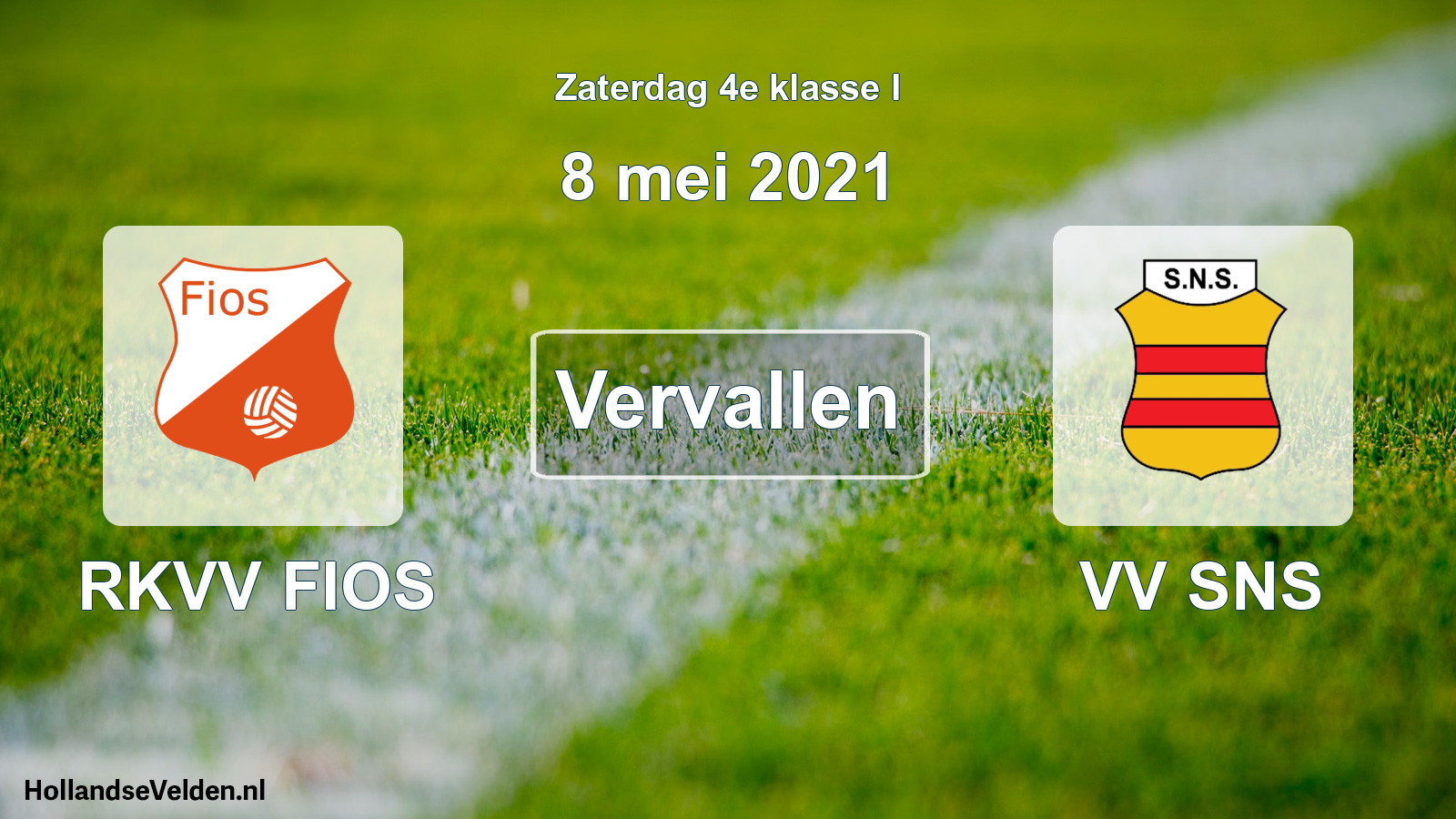Scheduled Match: RKVV FIOS - VV SNS (8 May 2021)