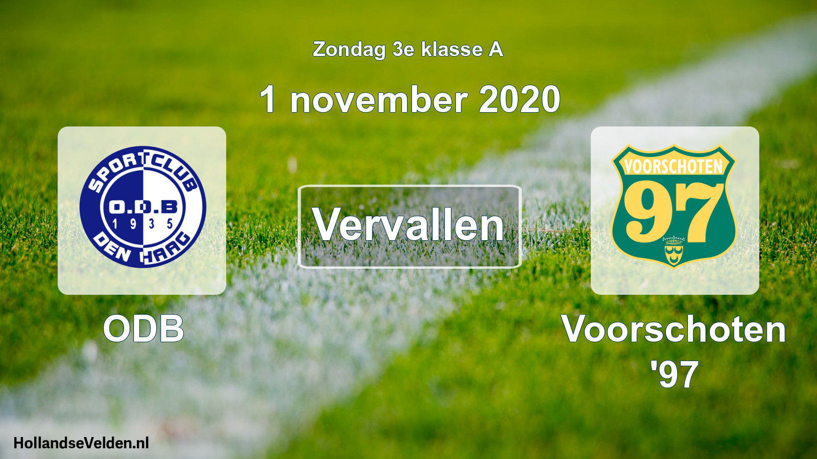 Scheduled Match: ODB - Voorschoten '97 (1 November 2020)