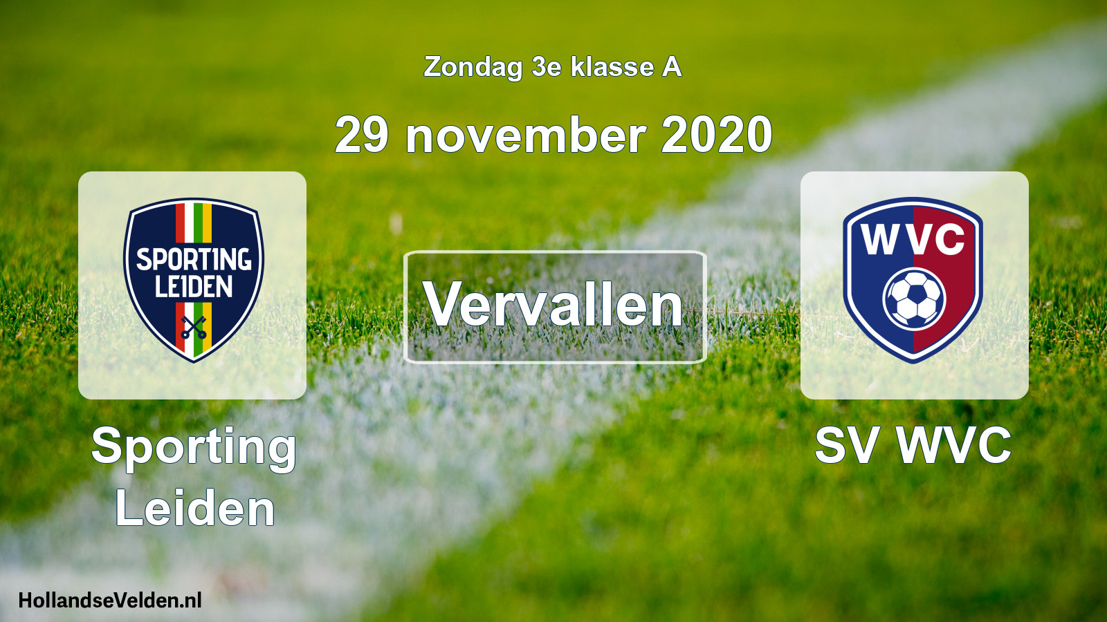 Scheduled Match: Sporting Leiden - SV WVC (29 November 2020)